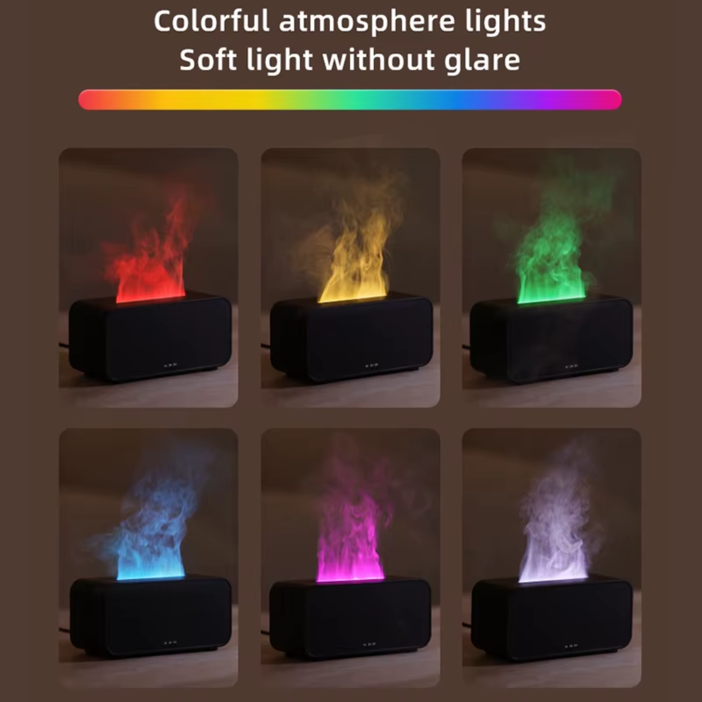 Flame Aroma Diffuser: USB Powered Aromatherapy & Humidifier in One