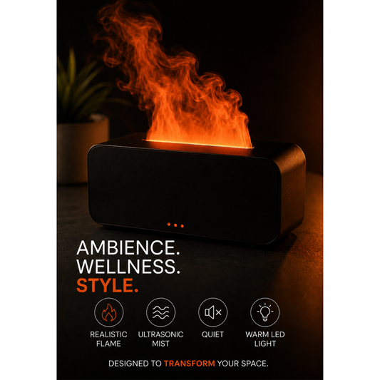 Flame Aroma Diffuser: USB Powered Aromatherapy & Humidifier in One