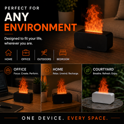 Flame Aroma Diffuser: USB Powered Aromatherapy & Humidifier in One