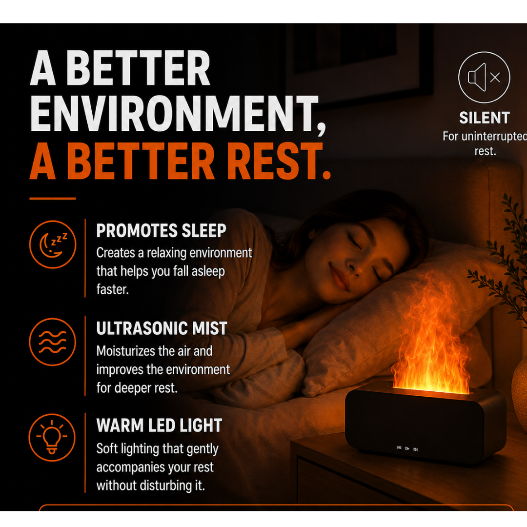 Flame Aroma Diffuser: USB Powered Aromatherapy & Humidifier in One